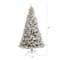 9ft. Pre-Lit Flocked White River Mountain Pine Artificial Christmas Tree, Clear LED Lights